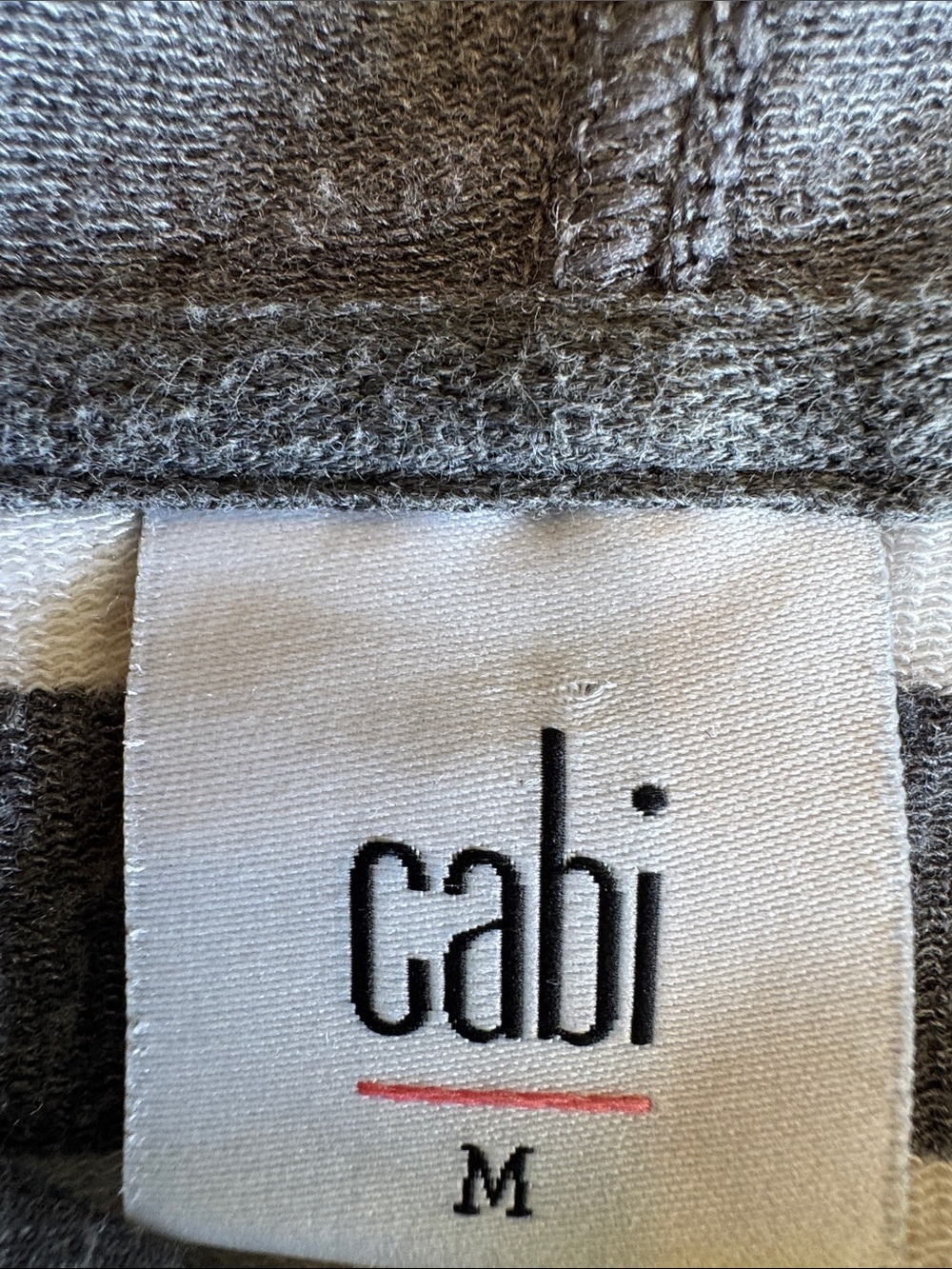 CAbi Charcoal Gray & White Striped Lace-Up Hoodie Medium - Picture 2 of 14